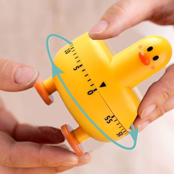 （Hvid）Køkken Timer, Mekanisk Timer Børne Timer, Kreativ