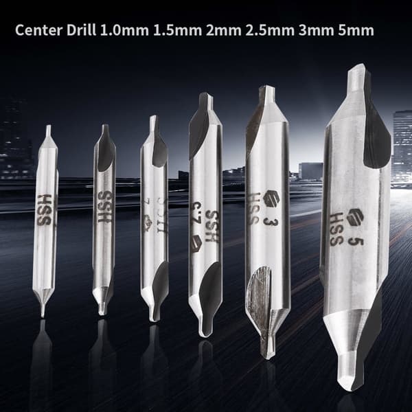 6 flade borebits, velegnet til 10, 12, 16, 18, 20 og 25 mm DXGHC