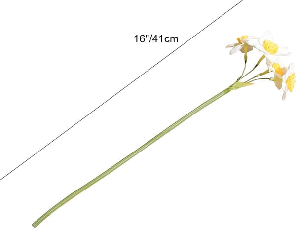 12 stk hvite kunstige påskeliljer 16\" for fest