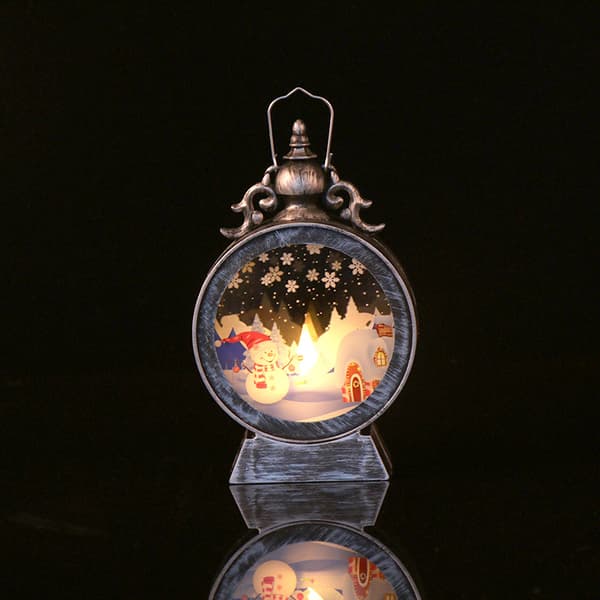 Fem forskellige farver julepynt LED retro lanterner