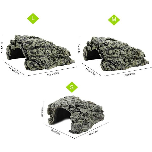 Reptilhule i Harpiks, Stein Grotte, Skjult Tilfluktssted, Skilpaddehus R