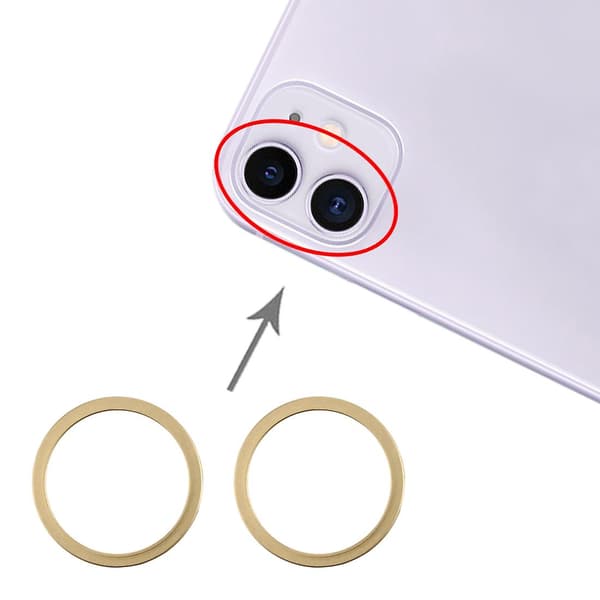 2 st Bakre Kamera Glaslins Metallskydd Ring För Ip DXGHC