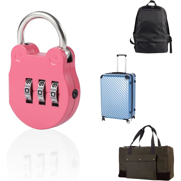 4-pack 3-siffrigt bagagelås, litet resväskalås, flygplanskombi