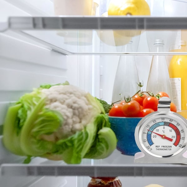 6 stk. Store Dial Køleskabstemperaturtermometer i Rustfrit Stål