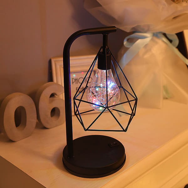 LED Jernkunst Modelllampe Hjemme Atmosfærisk Dekorasjon Bordlampe