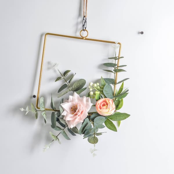 3 stk. Kunstige Peon Blomsterkrans Håndlavet Silke For Dør