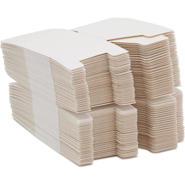 Små vita fyrkantiga presentaskar - 100-pack Mini presentpaket