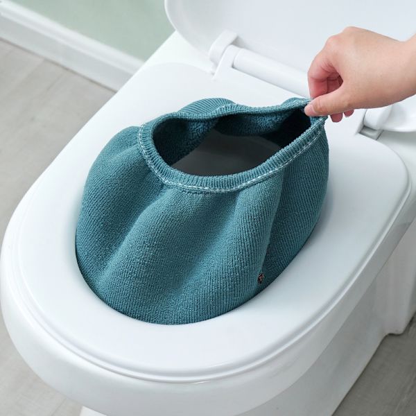 5-osainen universaali neulottu pestävä wc-istuimen pehmuste, kotitalous
