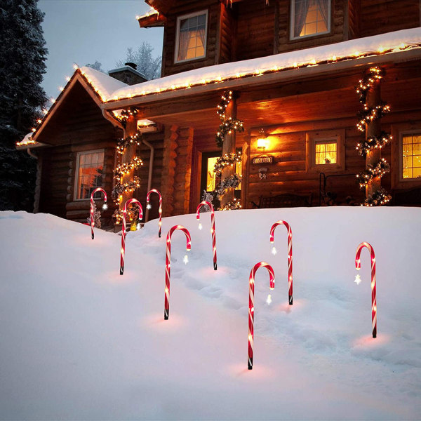 5 stycken julgodislampor, solcellsdrivna stavar, marklampor