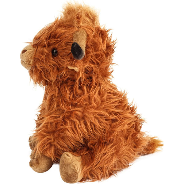 10 tommers Highland Cow bamse, søt fluffy kua plusjfigur leker realistisk Highland Cattle plusj dekor for barn jenter gutter bursdagsgaver