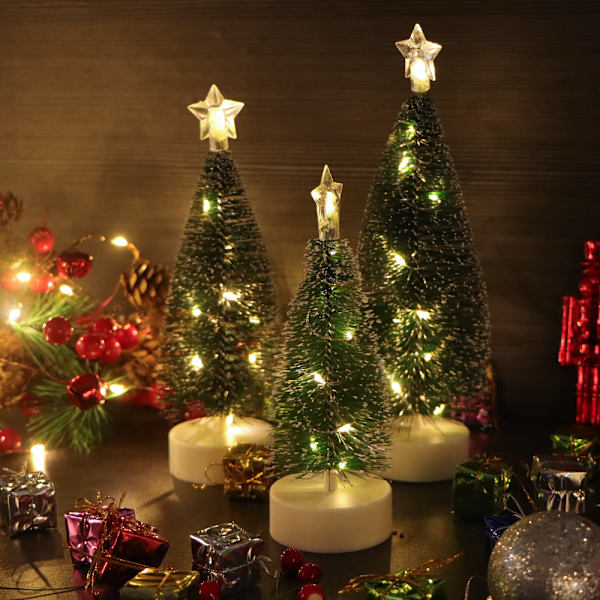 3-pack LED-julklappsträdsträngljus för lägenhet och innergård H