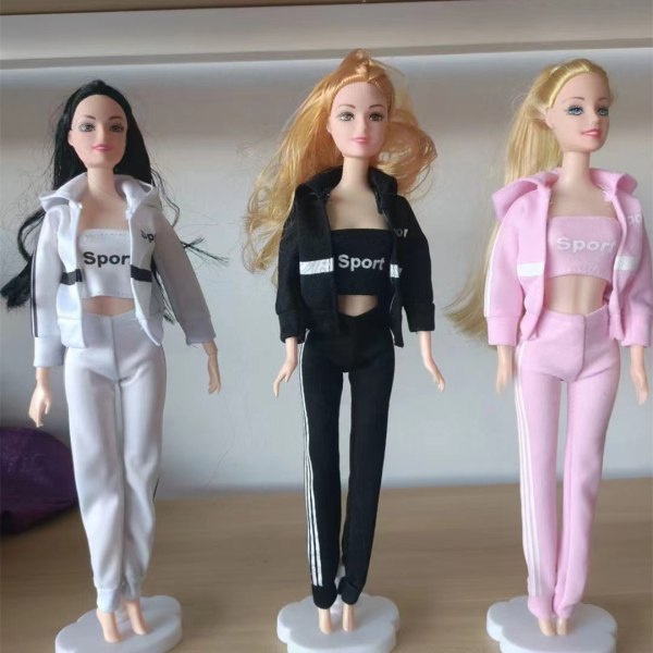 Barbie-modekostym, 3 delar, 12 docktillbehör, för barn