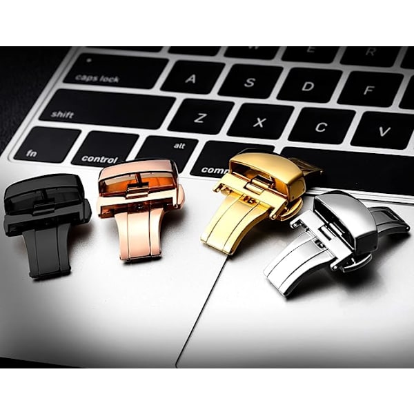 Klockspänne Deployant Spänne för Klockarmband Rostfritt Stål Polerat