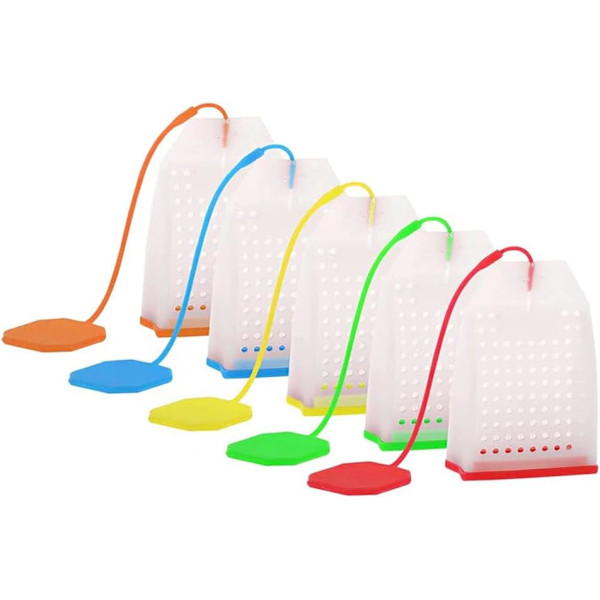 5 stk. Teinfuser, Silikon Teefilter, Teisil
