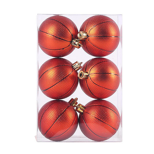 6cm Julebasketballer Julepyntkule Juletre