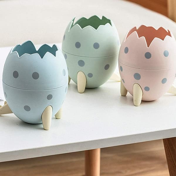 Dinosaur Egg Formet Blyant Holder Pen Beholder Oppbevaringsboks Pen C