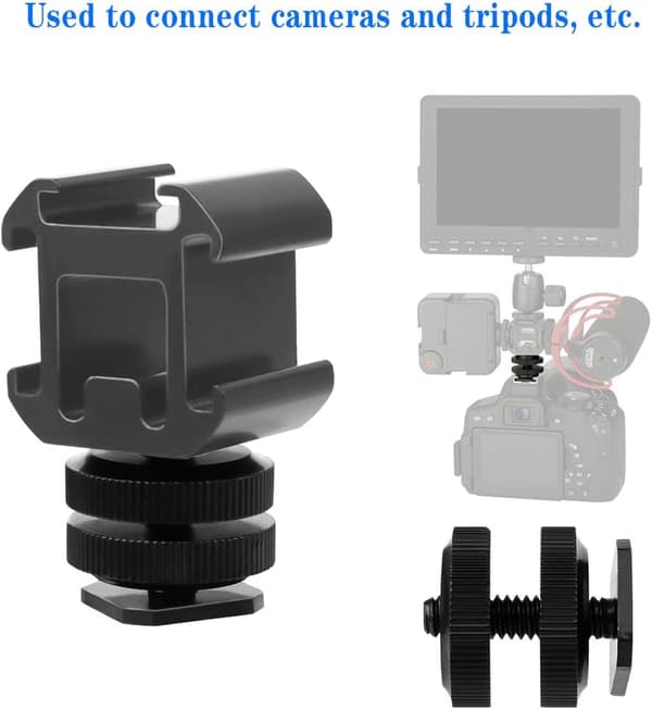 Kamera Hotsko Adapter 6 stk Hotsko 1/4 Skrue Montering Adapter Ca
