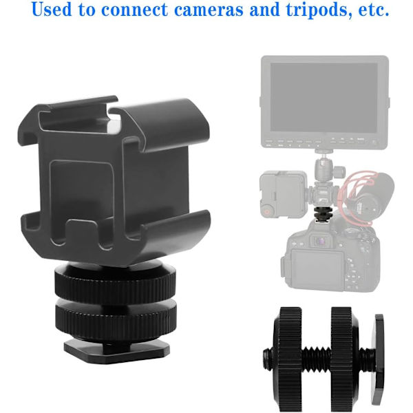 Kamera Hotsko Adapter 6 stk Hotsko 1/4 Skruefeste Adapter Ca