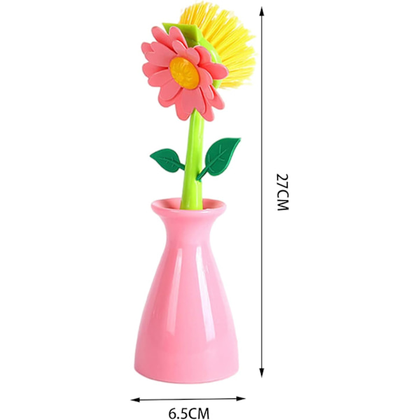 Långskaftad Diskborste Blomma Diskborste Återanvändbar Miljövänlig