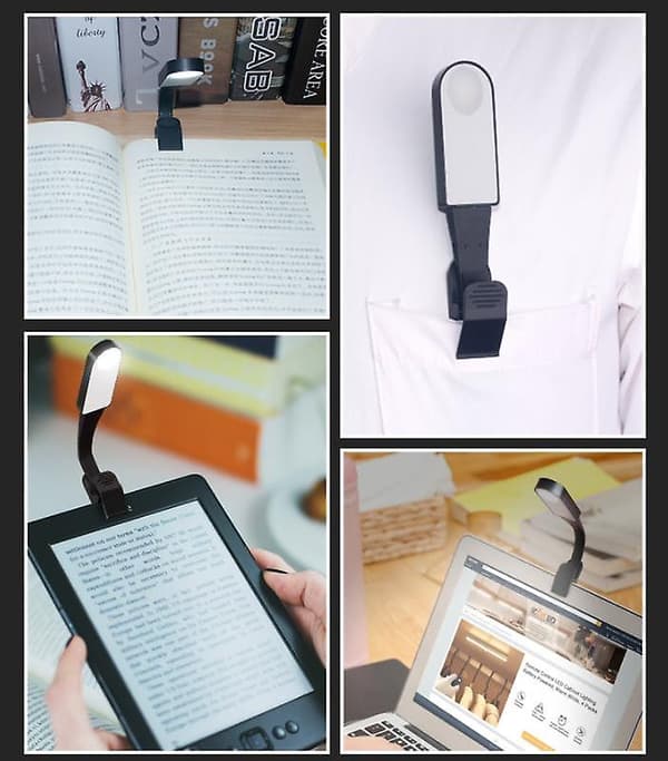 Nattlys berøringsklipslampe nattbord øyevernlampe multifunksjon