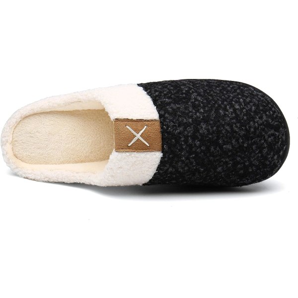 Männstofflor Minnesskum (Svart, 10-11) Komfort Fuzzy Plush Foder