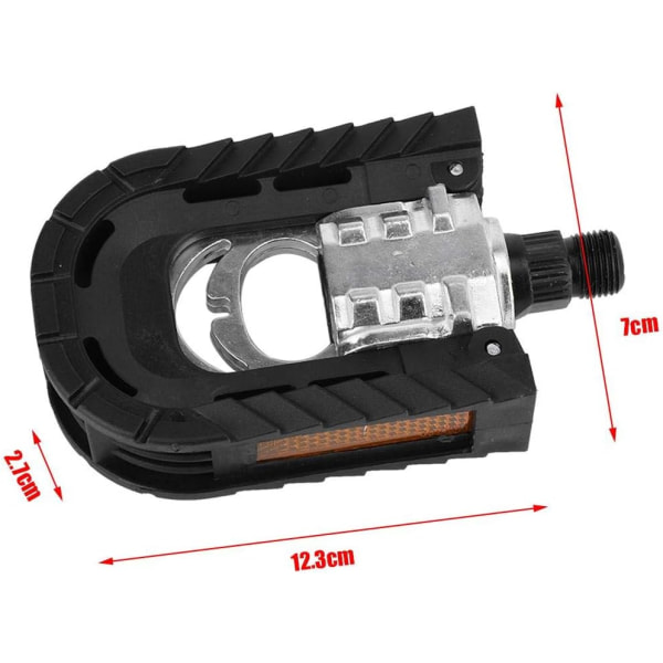 Folding Pedal, 1 Pair Double Foldable Bicycle Pedals for Road Bik