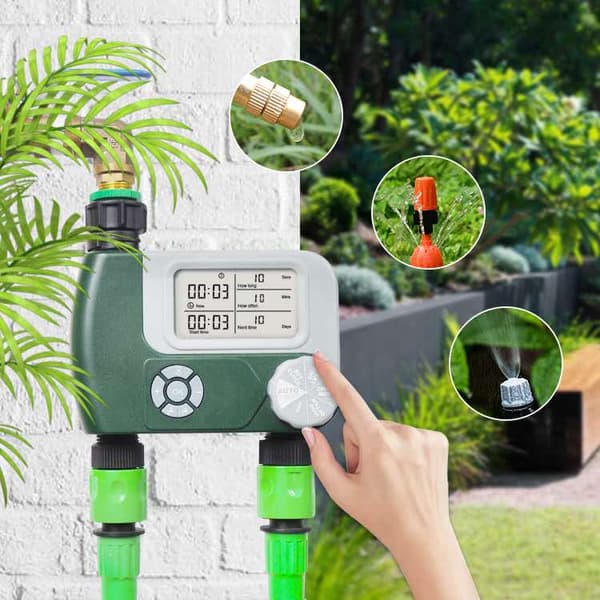 Slangekran-timer for utendørs, batteridrevet, automatisk vanning