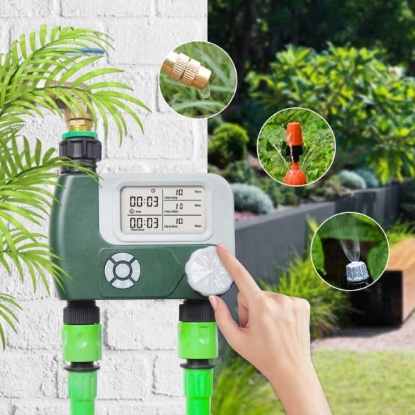 Slangkopplingstimer för utomhus, batteridriven, automatisk bevattning