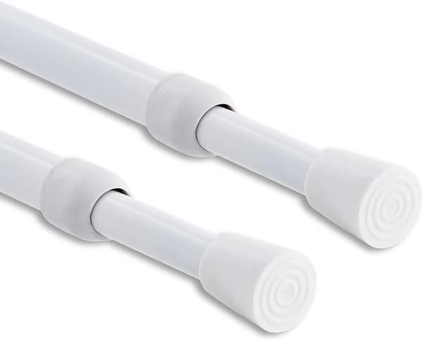 Justerbar Duschdraperi Stång Set om 2 Diameter 13mm Fjäder Spänning