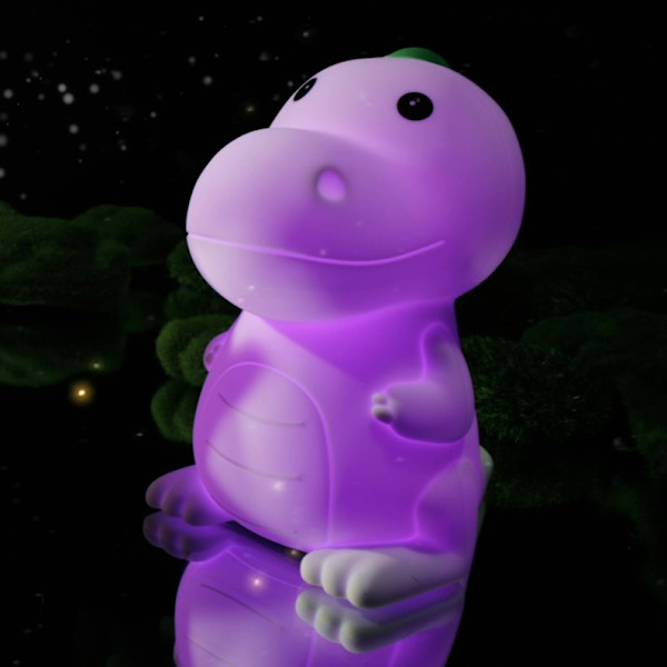 Dinosaur Silikon Lampe Sød Dekompression Dobbelt Farveskift Atm