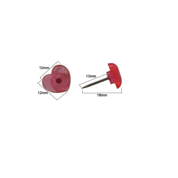 100 stk. Tommelknapper, 12mm Plastik Tommelknapper med Rustfrit Stål