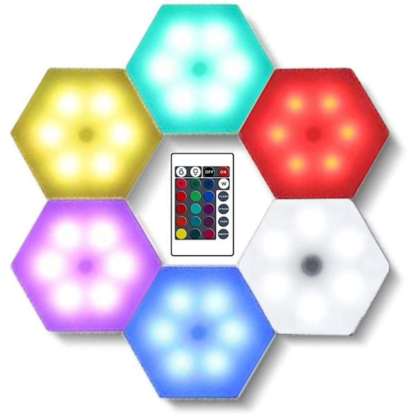 Smart touch färgglad nattlampa laddningsbar RGB fjärrkontroll