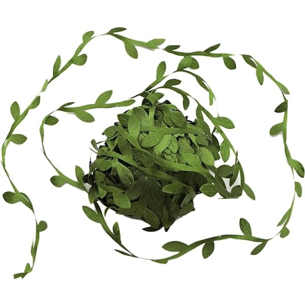 (Olivgrön)tillbehör Olivgröna löv Bladklippsband -20m