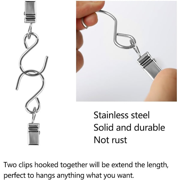 Metal Hængende Krogklips, Gardinophængsklips, Party String L DXGHC