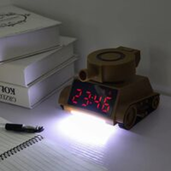 Barnväckarklocka Tank Dag Natt med Ljus för Pojkar