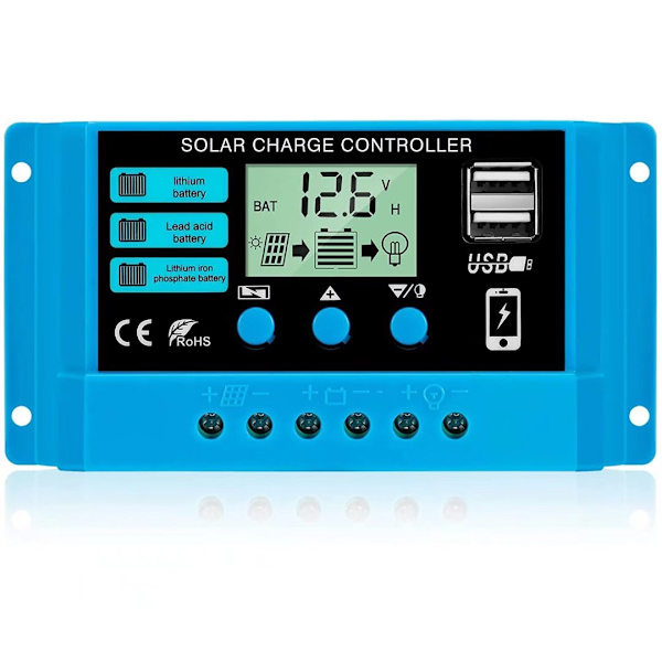 Solpanel Laddningsregulator, Blå