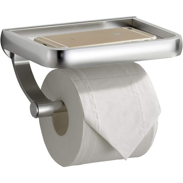 WC-paperiteline ja hyllyllä, ruostumaton alumiini WC-paperirulla