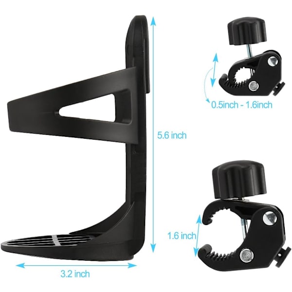 2-pak Stroller Kopholder, Universal Kopholder til Barnevogn