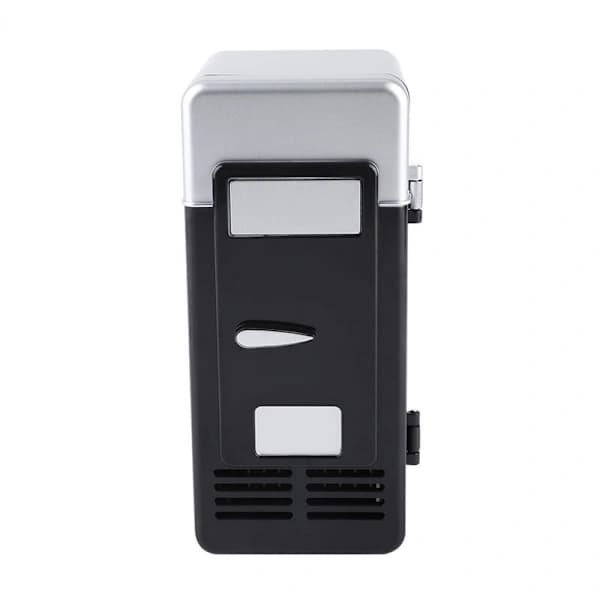 LED-Mini-USB-Køleskab, USB-Køleskab, Drikkevarer, Dåser, Køl og Varme, Sort