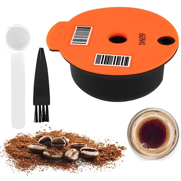 Vaskbar og påfyllbar kaffekapsel for Bosch Tassimo i rustfritt stål