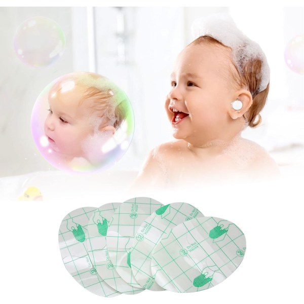 60 styks babyøre vandtætte klistermærker, engangs-blødt åndbart selvklæbende øremærke Børne-øretape til baby
