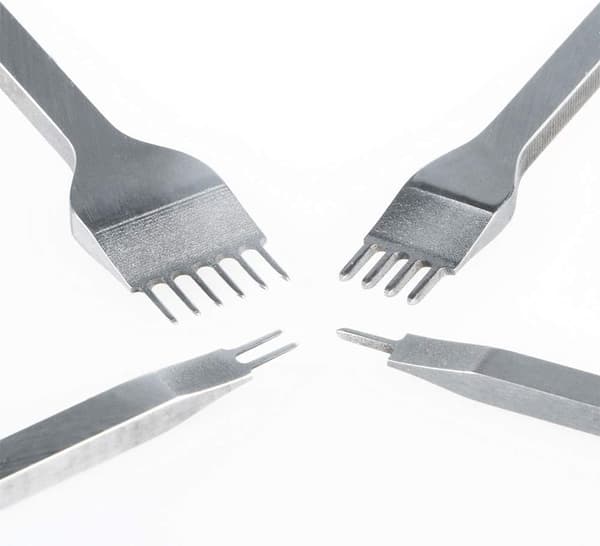 4 st Hålstansverktygssats, 3mm DIY Läderkit, Läderhantverk Pu