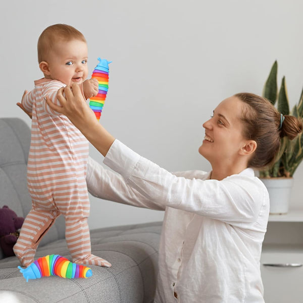 Sansestimulerende leker, 3D ledddyr snegleleker, fleksibel snegle sansestimulering