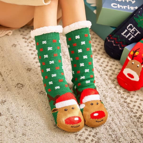Slippersokker, Vinter Damer Antislip, Vinter Bomulds Sokker Dovendyr