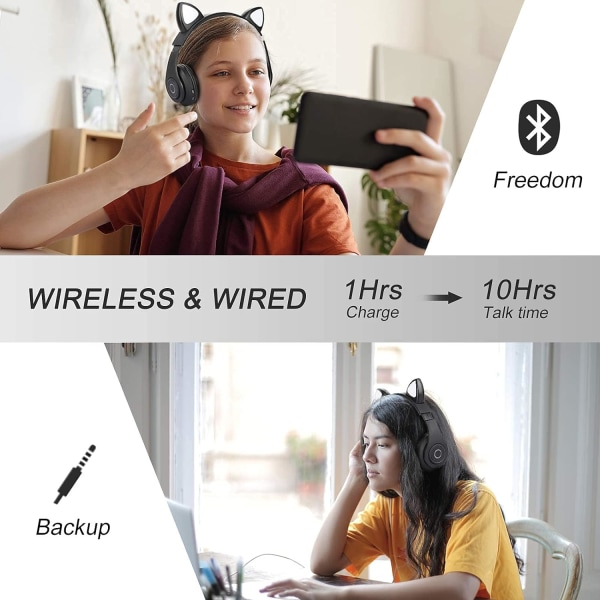 Langattomat Bluetooth-kuulokkeet, Taitettavat Langattomat ja Johdolliset Stereokuulokkeet