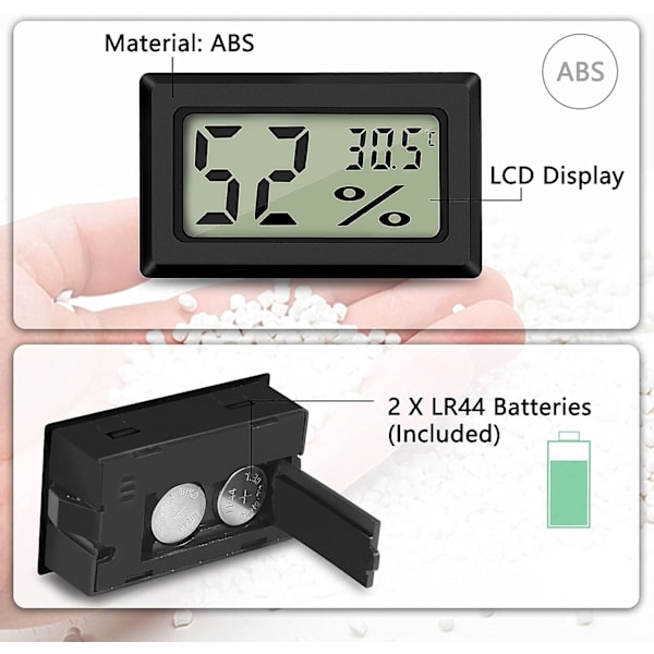 Mini Digital LCD Termometer Hygrometer Temperatur Luftfugtighed -10~