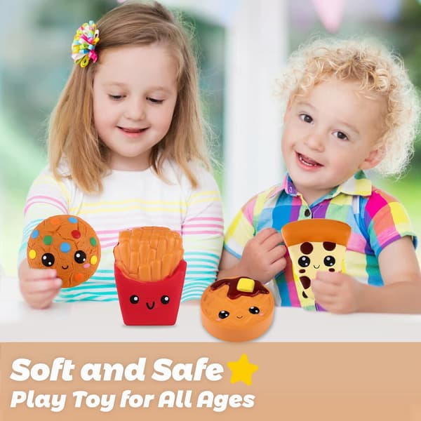 Squishies Stressavlastende Lekefries Kake Kjeks Pizza Gadgets Ser