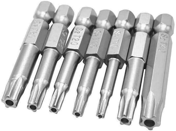 2 Set 7-pack 50mm 5-spetsig Stjärnformad Magnetisk Trox Skruvmejselset 6.35m