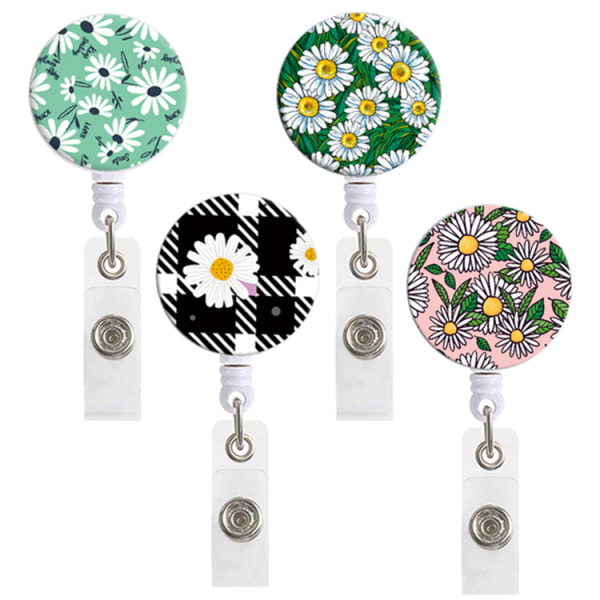 7 badge ruller, tilbagetrækkelig sygeplejerske badgeklips, alligator klips badge