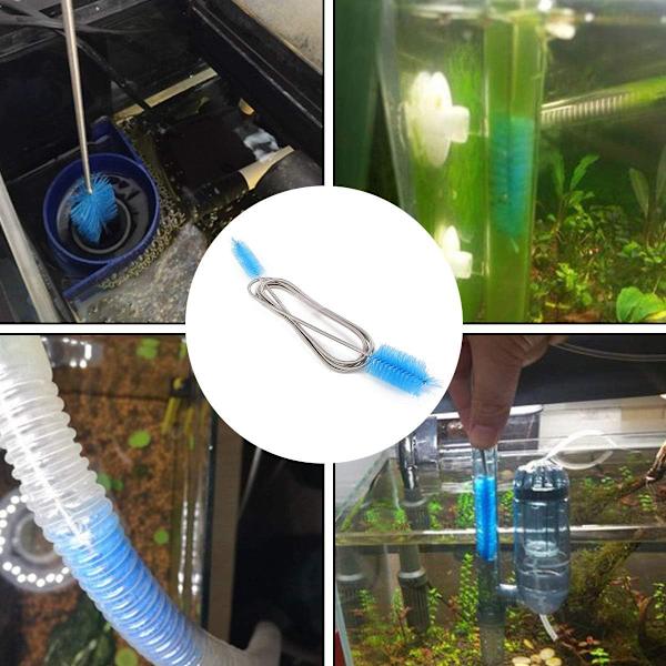 Akvarium rengøringsbørste, 155 cm fleksibel rør af rustfrit stål DXGHC